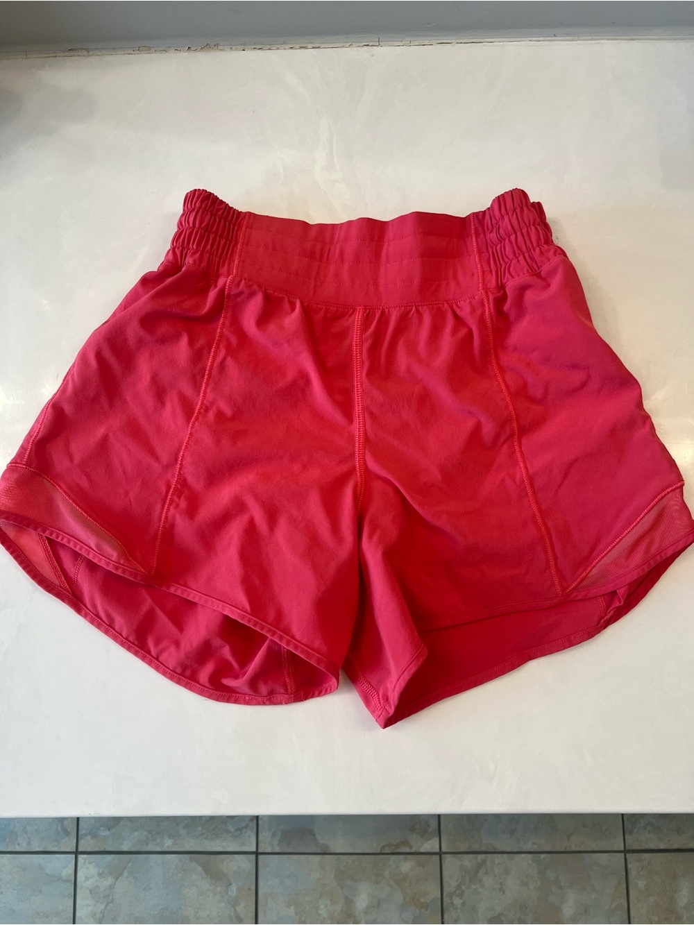 lululemon Pink High-Waist Athletic Shorts